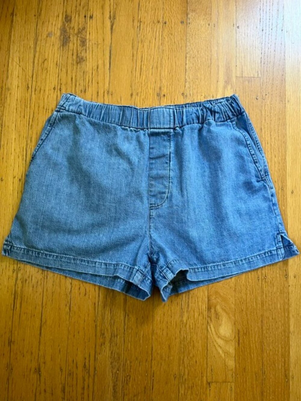 Madewell Denim Pull-On Shorts Marnie Wash | Size Small - Picture 5 of 8